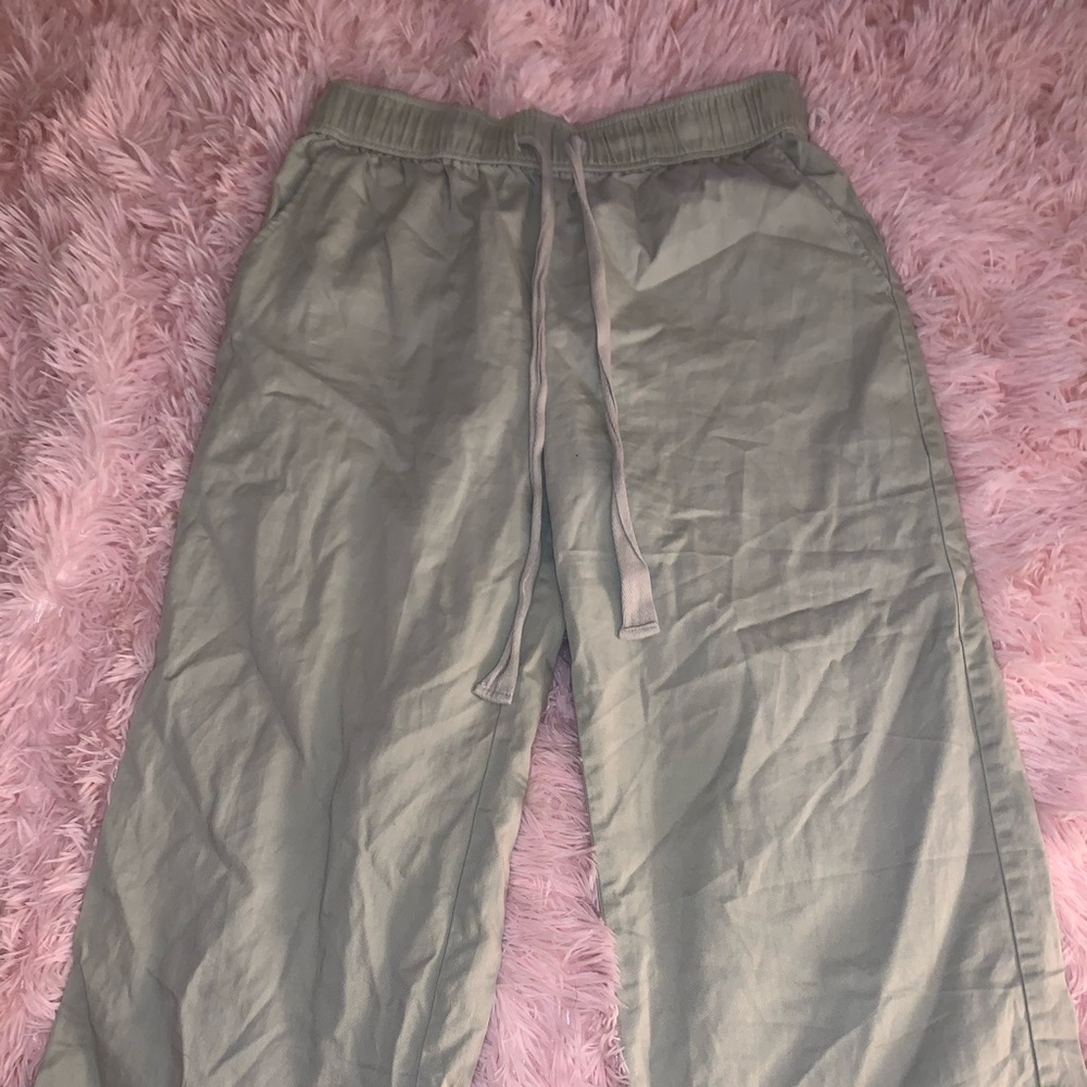 High Waisted Wide Leg Ankle Pants